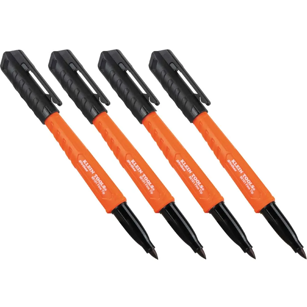 Marcadores permanentes Skribes™ de punta fina y negros, paquete de 4 unidades